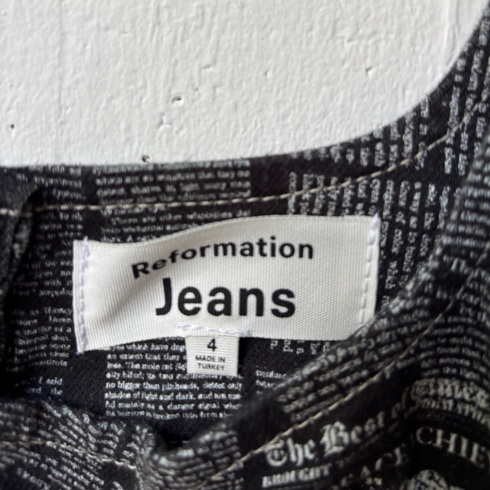 Reformation Newspaper Print Mini Dress - Picture 3 of 4